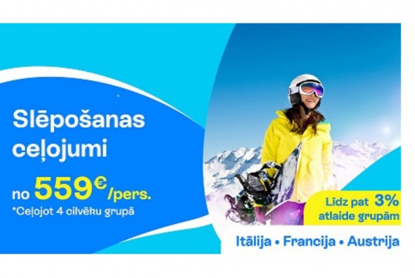 Slēpošanas ceļojumu izpārdošana! ⛷️